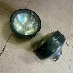 ĐÈN PHA XE CỔ 18,5CM KÍNH THỦY TINH VỎ FULL SẮT SIU DẦY SIU CỨNG