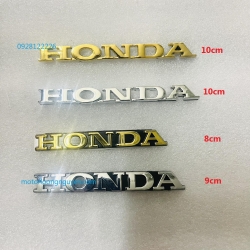 TEM NHỰA NỔI CHỮ HONDA- 8CM-9CM VÀ 10CM