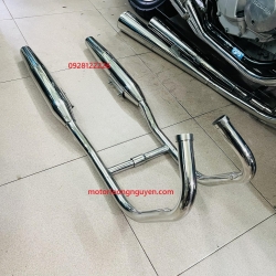 CẶP PÔ INOX HONDA REBEL 125 VÀ REBEL 250 CHUẨN PHOM ZIN