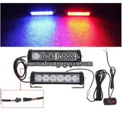 BỘ 2 ĐÈN LED 6 BÓNG CHỚP XANH ĐỎ POLICE