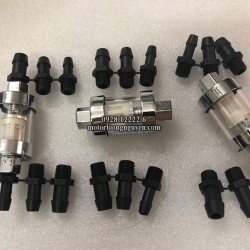 LỌC XĂNG THỦY TÌNH CÓ NHIỀU ĐẦU ĐỔI RA 6-8-10MM