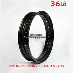 NIỀNG NHÔM ĐEN SIZE 16-17-18 BẢN TỪ 2.5 -3.0 -3.5 VÀ 4.25
