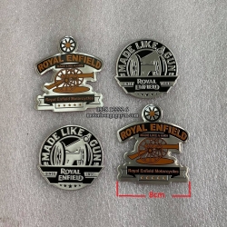 TEM LOGO ROYAL ENFIELD (NHÔM MỎNG,CÓ SẲN KEO DÁN)
